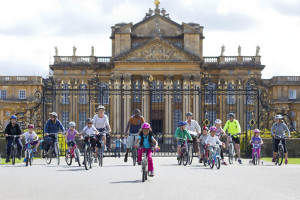 Families take part in the family cycle day at the The Blenheim Palace Sportive & Family Cycle Day, Woodstock, Oxfordshire, Sunday 17th August, 2014.